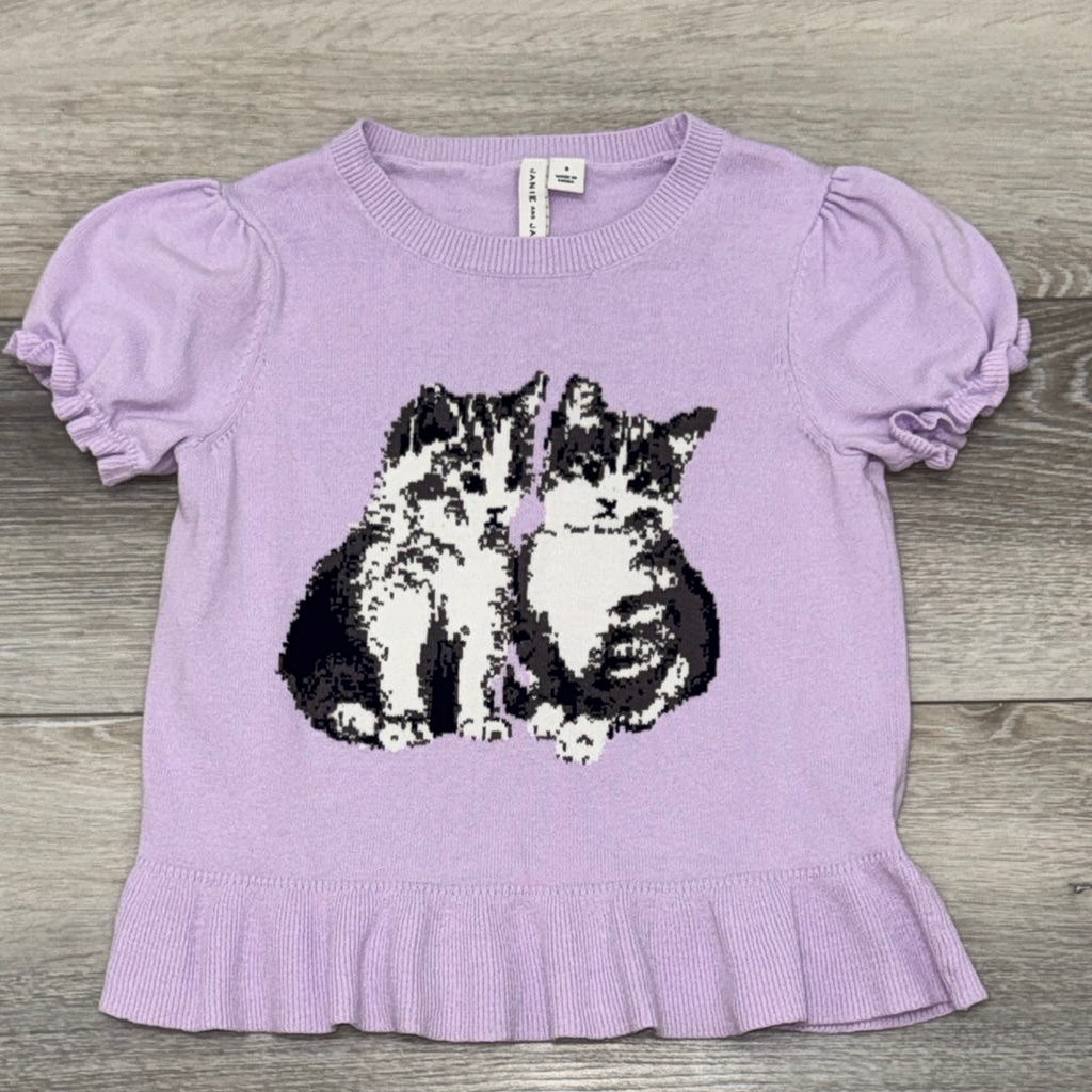 Janie And Jack Lilac Knit Crewneck
